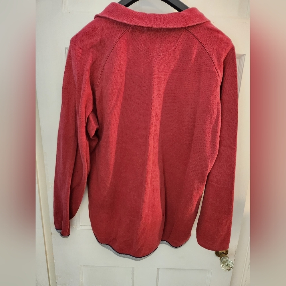 GAP Men's Red Half-Zip Sweater - Picture 3 of 3